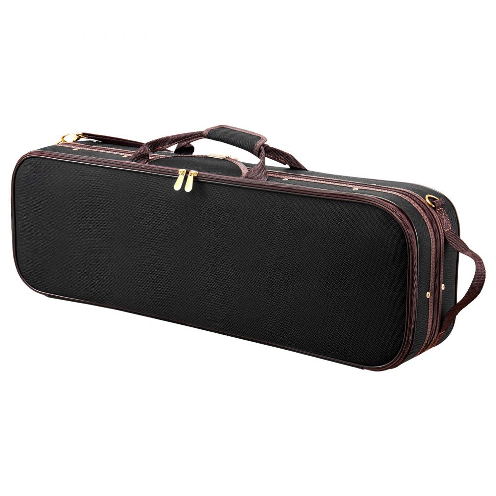VEVOR 4/4 Full Size Violin Case, Built-in Hygrometer, Lightweight Portable Travel Carrying Bag, with Plush Lining, Shoulder Straps, Anti-Scratch, Professional Oblong Shape, for Violin, Black