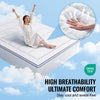 VEVOR Mattress Topper, Queen Size, 1" Thickness, Fiber Fill Pad with Detachable and Washable Layer, Comfortable Supportive, Cooling, Breathable, with Detachable Bedside Pocket for Holding Small Items