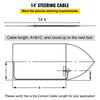 VEVOR Boat Steering System, Outboard Steering Kit with Boat Steering Control Cable 14' Steering Cable Marine Steering System 3/4" Shaft