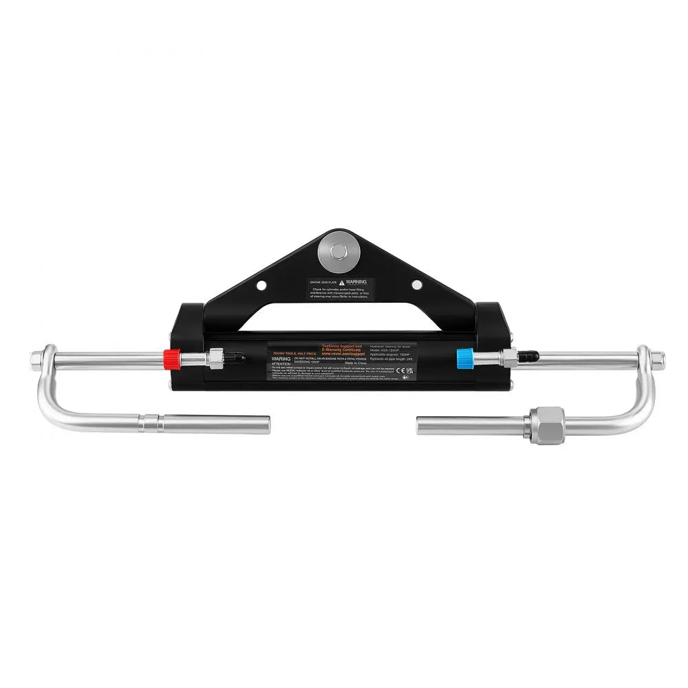 VEVOR Hydraulic Steering Kit 150HP Hydraulic Outboard Steering System 20 ft, Marine Boat Steering System, 2.5 MPa Helm Pump, Two-Way Lock Cylinder, 20 Feet High-Strength Hoses, for Single-Engine Use