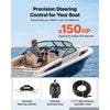 VEVOR Hydraulic Steering Kit 150HP Hydraulic Outboard Steering System 24 ft, Marine Boat Steering System, 2.5 MPa Helm Pump, Two-Way Lock Cylinder, 24 Feet High-Strength Hoses, for Single-Engine Use