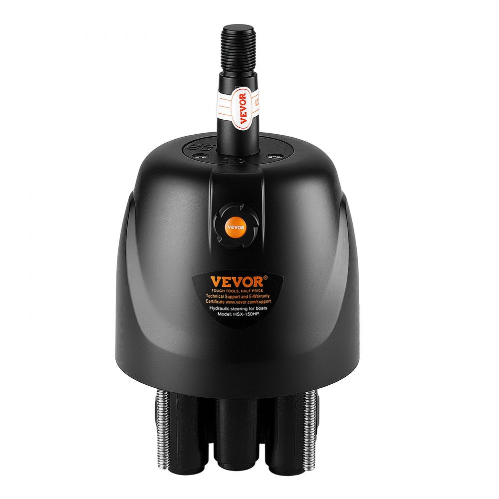 VEVOR Hydraulic Steering Kit 150HP Hydraulic Outboard Steering System 24 ft, Marine Boat Steering System, 2.5 MPa Helm Pump, Two-Way Lock Cylinder, 24 Feet High-Strength Hoses, for Single-Engine Use