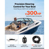 VEVOR Hydraulic Steering Kit 300HP Hydraulic Outboard Steering System 26 ft, Marine Boat Steering System, 2.5 MPa Helm Pump, Two-Way Lock Cylinder, 26 Feet High-Strength Hoses, for Single-Engine Use