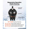 VEVOR Hydraulic Steering Kit 90HP Hydraulic Outboard Steering System 24 ft, Marine Boat Steering System, 2.5 MPa Helm Pump, Two-Way Lock Cylinder, 24 Feet High-Strength Hoses, for Single-Engine Use