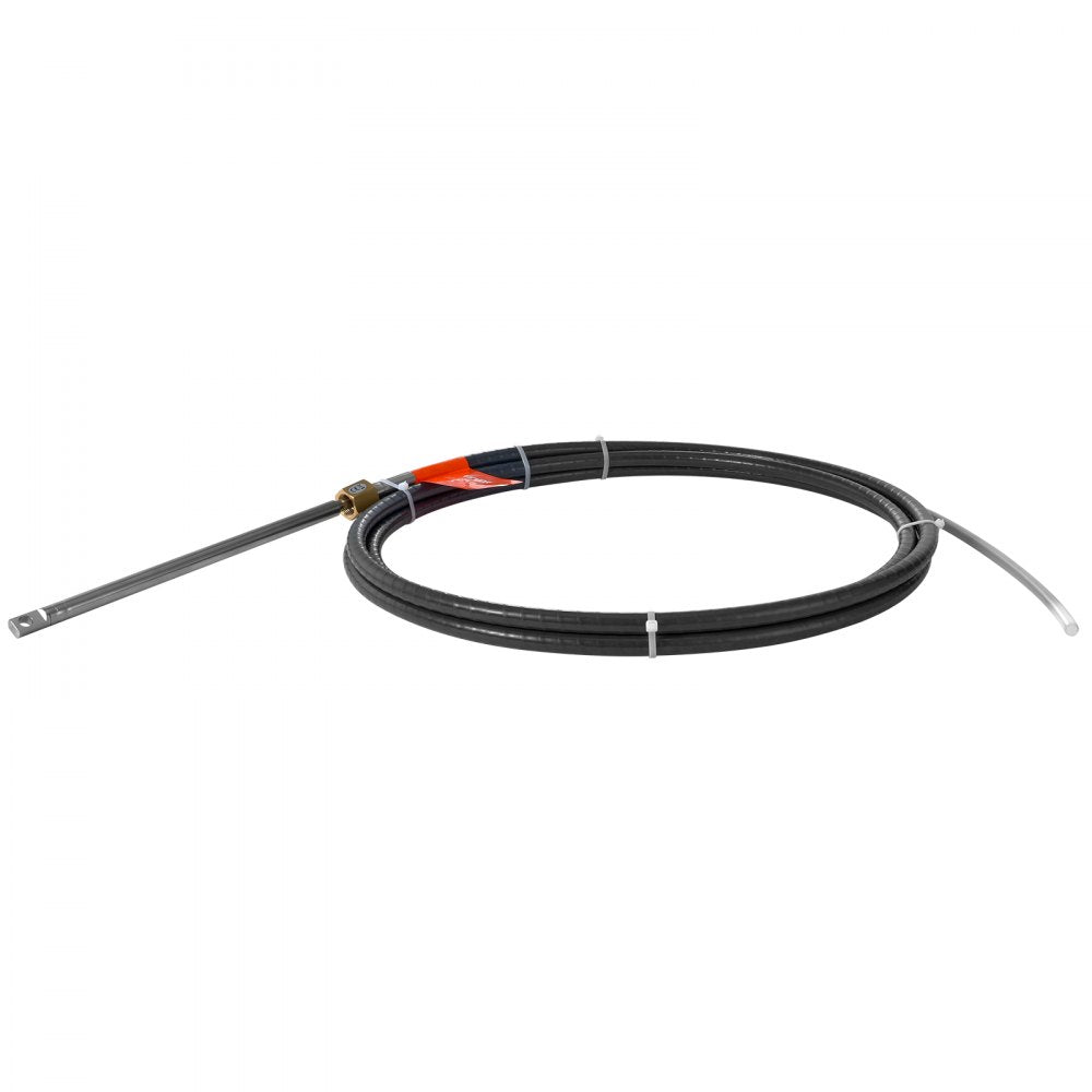 VEVOR Boat Steering Cable, 17 Feet Outboard Marine Rotary Steering Cable, 1/2 Ton High Tensile Strength, Replacement Steering Cable Compatible with Most Single-Station Outboard Steering Systems
