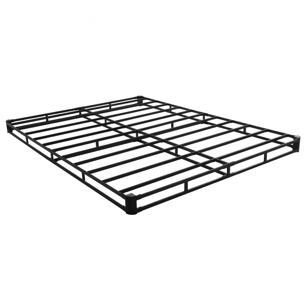 VEVOR Box Spring, Queen Size Bed Frame with Washable Fabric Cloth, Heavy Duty Metal Frame for Queen Bed, 4 in Mattress Foundation, 3500 lbs Max Weight Capacity, Easy Assembly, 79.1 L x 59.4 W x 4 H in