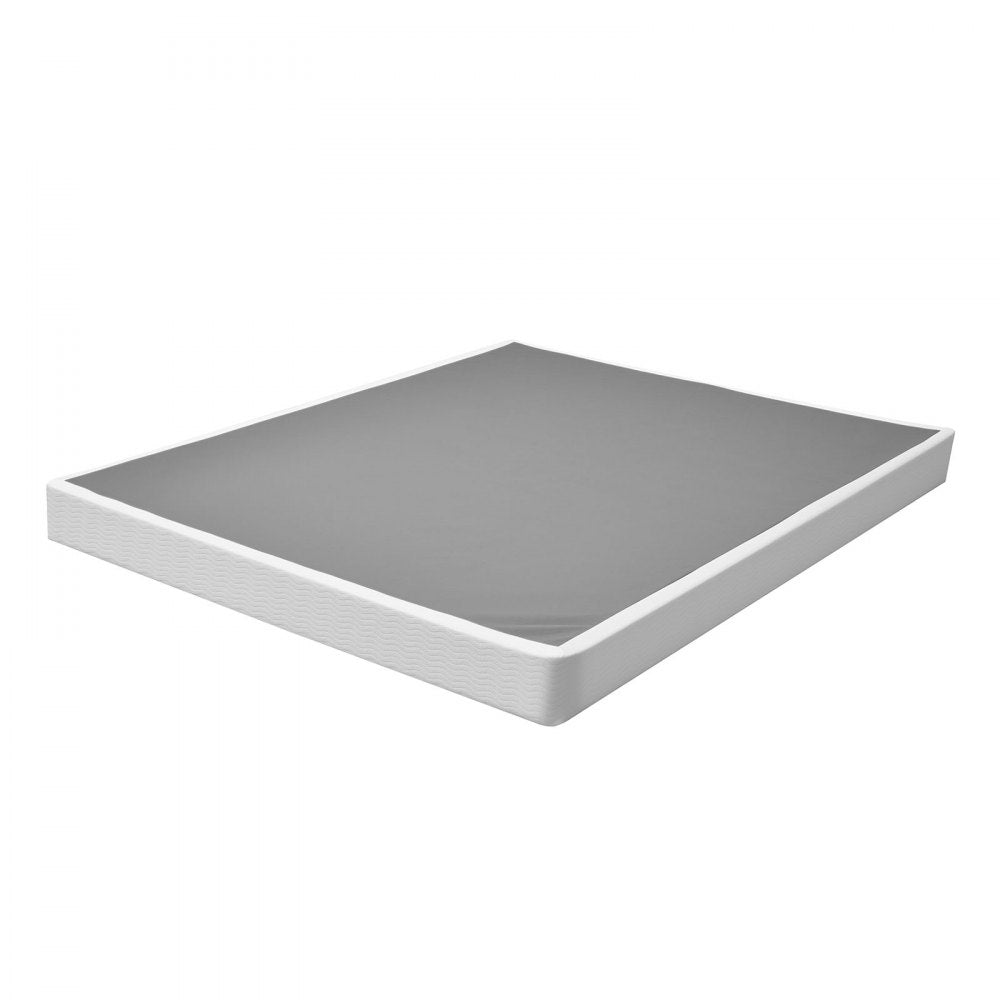 VEVOR Box Spring, Queen Size Bed Frame with Washable Fabric Cloth, Heavy Duty Metal Frame for Queen Bed, 5.1 in Mattress Foundation, 3500 lbs Max Weight Capacity, Easy Assembly, 79.1 x 59.6 x 5.1 in