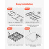 VEVOR Box Spring, Queen Size Bed Frame with Washable Fabric Cloth, Heavy Duty Metal Frame for Queen Bed, 9.1 in Mattress Foundation, 3500 lbs Max Weight Capacity, Easy Assembly, 79.1 x 59.6 x 9.1 in