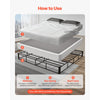 VEVOR Box Spring, King Size Bed Frame with Washable Fabric Cloth, Heavy Duty Metal Frame for King Bed, 9.1 in Mattress Foundation, 3500 lbs Max Weight Capacity, Easy Assembly, 79.1 x 75.8 x 9.1 in