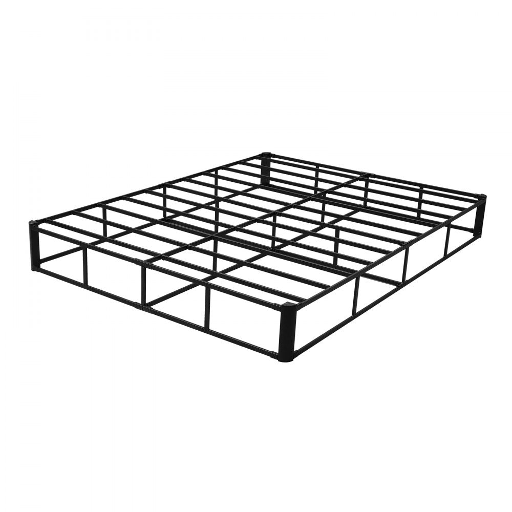 VEVOR Box Spring, Queen Size Bed Frame with Washable Fabric Cloth, Heavy Duty Metal Frame for Queen Bed, 9 in Mattress Foundation, 3500 lbs Max Weight Capacity, Easy Assembly, 79.1L x 59.6W x 9.1H in