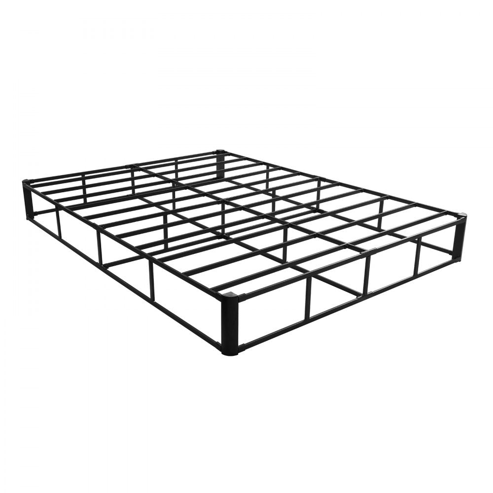 VEVOR Box Spring, Queen Size Bed Frame with Washable Fabric Cloth, Heavy Duty Metal Frame for Queen Bed, 9 in Mattress Foundation, 3500 lbs Max Weight Capacity, Easy Assembly, 79.1L x 59.6W x 9.1H in