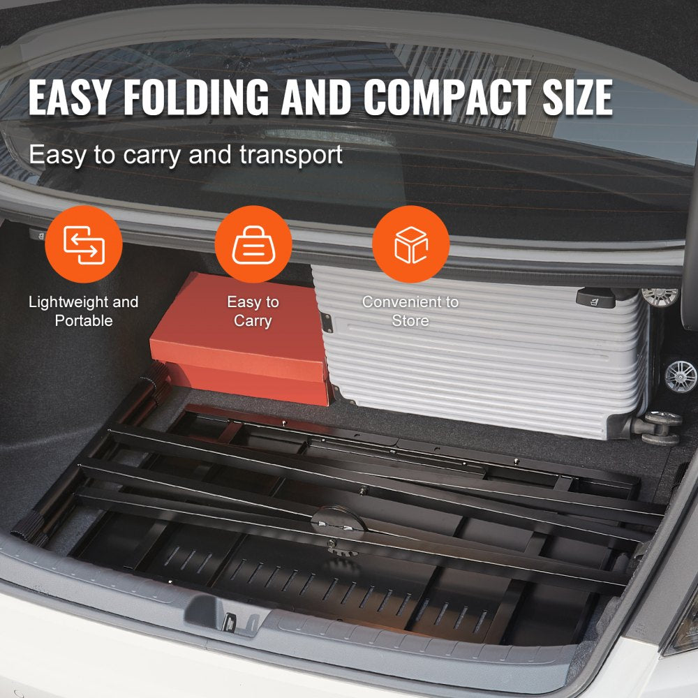 VEVOR DJ Table Stand, (32"-43") x 18" Portable DJ Laptop and Controller Stand, Lightweight DJ Desk DJ Booth Adjustable Height DJ Stand, Foldable Double-X Keyboard Stand & Tabletop, Audio Mixer Stand
