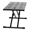 VEVOR DJ Table Stand, (32"-43") x 18" Portable DJ Laptop and Controller Stand, Lightweight DJ Desk DJ Booth Adjustable Height DJ Stand, Foldable Double-X Keyboard Stand & Tabletop, Audio Mixer Stand