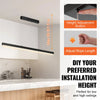 VEVOR Dimmable Linear Pendant Light, 20W, 47 in LED Linear Light Fixture Chandelier with Acrylic Lampshade 3000K / 4000K / 6500K Color Temperature Adjustable Height, for Dining Room Kitchen Island