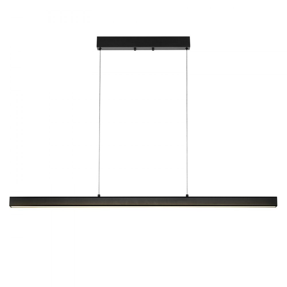 VEVOR Dimmable Linear Pendant Light, 20W, 47 in LED Linear Light Fixture Chandelier with Acrylic Lampshade 3000K / 4000K / 6500K Color Temperature Adjustable Height, for Dining Room Kitchen Island