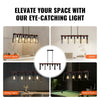 VEVOR 4-Light Kitchen Island Pendant Lights, 60W, Adjustable Dining Room Light Fixture with 2 x 6'' and 6 x 12'' Rods, Industrial Metal Frame Farmhouse Linear Chandeliers Lighting for Dining Room, E26