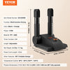 VEVOR 180° Foldable 2 Tubes Shoe Dryer, Portable Boot Dryer with Timer, Boot Warmers/Dryer with Heat Blower & PP(V0 Flame Retardant) for Snow Boots, Leather Shoes, Canvas Shoes, Socks, Black & Orange