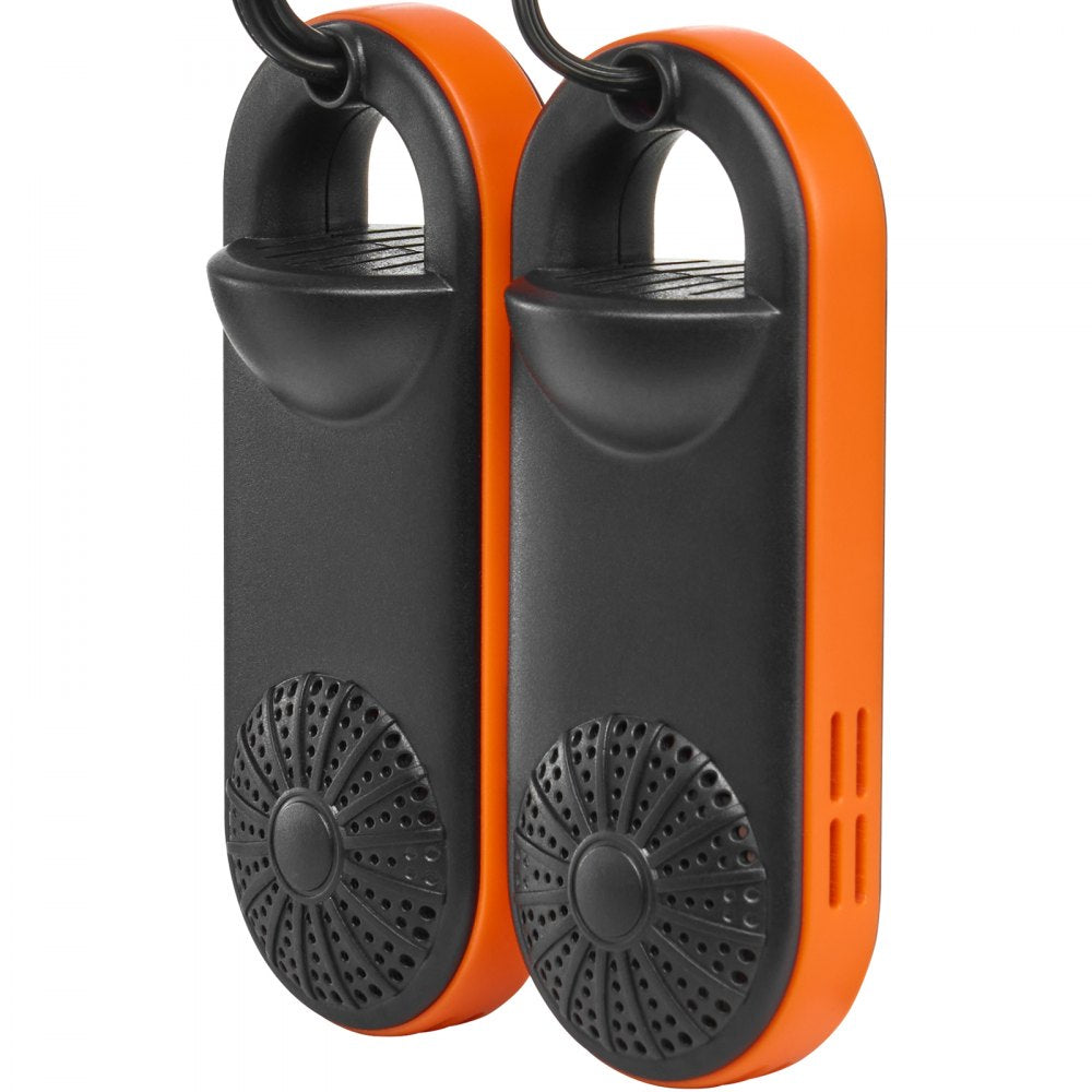 VEVOR Portable Shoe Dryer, Electric Boot Dryer, Deodorized Boot Warmers/Dryer with Quick & Even Drying for Cotton Slippers, Snow Boots, Leather Shoes, Canvas Shoes, Socks, Black & Orange