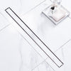 VEVOR 36Inch Linear Shower Drain Offset with Tile Insert Cover,Brushed 304 Stainless Steel Rectangle Shower Floor Drain,Linear Drain with Leveling Feet,Hair Strainer Silver