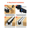 VEVOR Trench Drain, 39.7 x 5.8 x 7.4 in, 3 Pack Linear Drainage Channel with Stainless Steel Grate, HDPE Channel Drain, Outdoor Drainage System for Driveway, Patio, Pool, Garden, Black & Silver