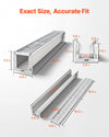 VEVOR Trench Drain, 39.3 x 5.8 x 5.5 in, Linear Drainage Channel with Galvanized Steel Grate, 304 Stainless Steel Channel Drain, Outdoor Drainage System for Driveway, Patio, Pool, Garden, Silver