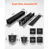 VEVOR Trench Drain, 40.2 x 6.6 x 5.5 in, 3 Pack Linear Drainage Channel, HDPE Channel Drain with Grates & End Caps, Premium Outdoor Drainage System for Driveway, Patio, Pool, Garden, Yard, Black