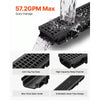 VEVOR Trench Drain, 20.1 x 5.5 x 3.5 in, 12 Pack Linear Drainage Channel, HDPE Channel Drain with Grates & End Caps, Premium Outdoor Drainage System for Driveway, Patio, Pool, Garden, Yard, Black