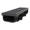 VEVOR Trench Drain, 20.1 x 5.5 x 3.5 in, 12 Pack Linear Drainage Channel, HDPE Channel Drain with Grates & End Caps, Premium Outdoor Drainage System for Driveway, Patio, Pool, Garden, Yard, Black