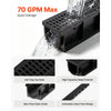 VEVOR Trench Drain, 40.2 x 6.6 x 5.5 in, 6 Pack Linear Drainage Channel, HDPE Channel Drain with Grates & End Caps, Premium Outdoor Drainage System for Driveway, Patio, Pool, Garden, Yard, Black