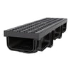 VEVOR Trench Drain, 20.1 x 5.5 x 3.5 in, 6 Pack Linear Drainage Channel, HDPE Channel Drain with Grates & End Caps, Premium Outdoor Drainage System for Driveway, Patio, Pool, Garden, Yard, Black