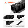 VEVOR Trench Drain, 40.1 x 6.1 x 8.0 in, 4 Pack Linear Drainage Channel, HDPE Channel Drain with Grates & End Caps, Premium Outdoor Drainage System for Driveway, Patio, Pool, Garden, Yard, Black