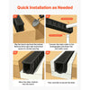 VEVOR Trench Drain, 40.1 x 6.1 x 8.0 in, 4 Pack Linear Drainage Channel, HDPE Channel Drain with Grates & End Caps, Premium Outdoor Drainage System for Driveway, Patio, Pool, Garden, Yard, Black