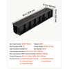 VEVOR Trench Drain, 40.1 x 6.1 x 8.0 in, 4 Pack Linear Drainage Channel, HDPE Channel Drain with Grates & End Caps, Premium Outdoor Drainage System for Driveway, Patio, Pool, Garden, Yard, Black
