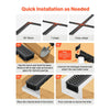 VEVOR Trench Drain, 39.6 x 4.1 x 2.4 in, 5 Pack Linear Drainage Channel, HDPE Channel Drain with Grates & End Caps, Premium Outdoor Drainage System for Driveway, Patio, Pool, Garden, Yard, Black