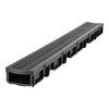 VEVOR Trench Drain, 39.6 x 4.1 x 2.4 in, 5 Pack Linear Drainage Channel, HDPE Channel Drain with Grates & End Caps, Premium Outdoor Drainage System for Driveway, Patio, Pool, Garden, Yard, Black