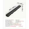 VEVOR Trench Drain, 39.6 x 4.1 x 2.4 in, 6 Pack Linear Drainage Channel, HDPE Channel Drain with Grates & End Caps, Premium Outdoor Drainage System for Driveway, Patio, Pool, Garden, Yard, Black