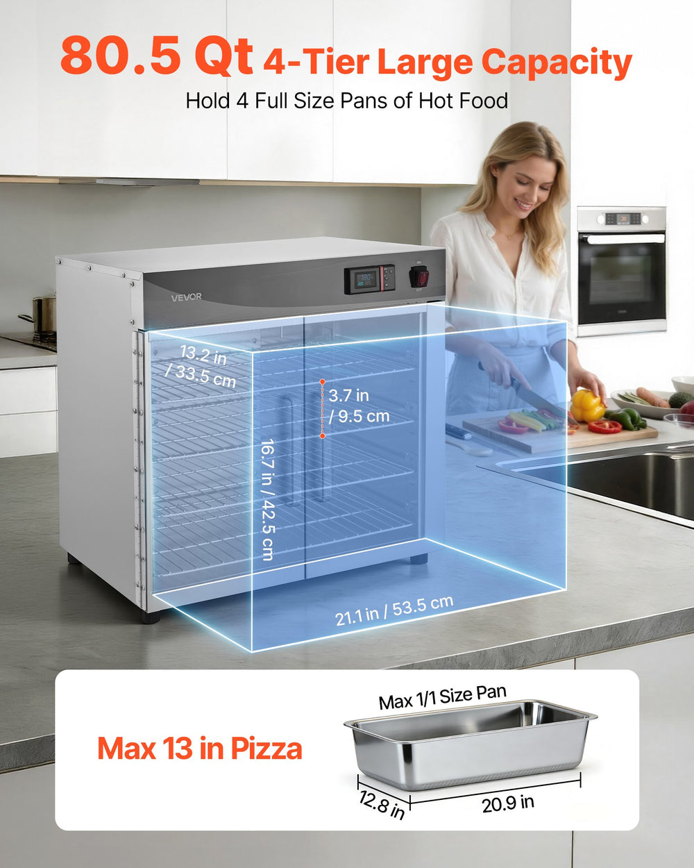 VEVOR Electric Hot Box Food Warmer 4-Tier warming cabinet product image 1