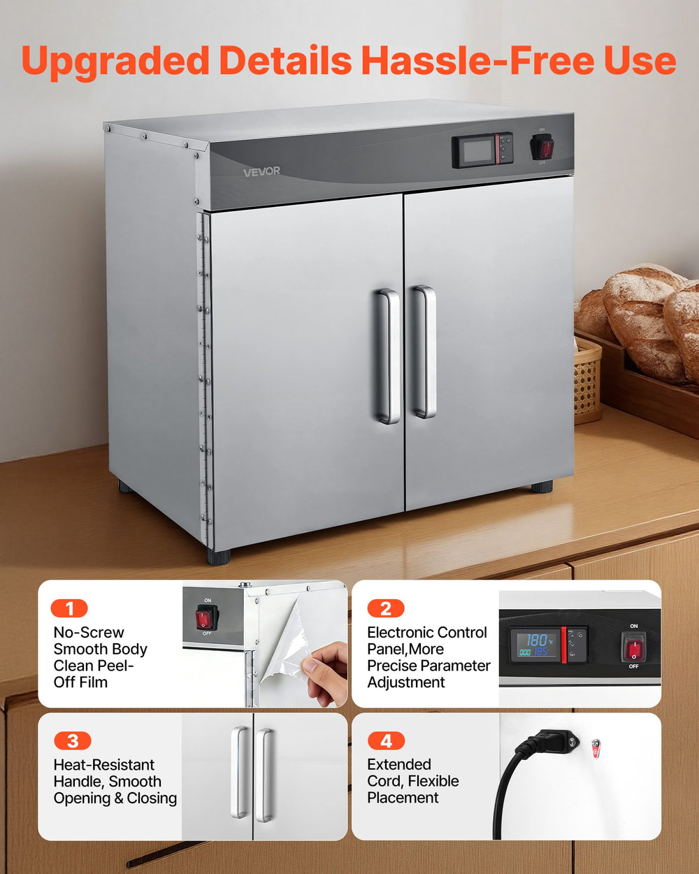 VEVOR Electric Hot Box Food Warmer 4-Tier warming cabinet product image 5