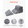 VEVOR Wedge Pillow for Sleeping, 4 Pcs Adjustable Orthopedic Bed Wedge Set, Support Leg Neck Shoulder, Post Surgery Pillow for Back Pain, Acid Reflux, Snoring Relief, Sitting up in Bed, Dark Grey