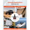 VEVOR Toggle Switch, 6 Pin Momentary Polarity Reversing Toggle Switch (ON)-Off-(ON) DC 12V/30A AC 250V/15A - with Up Down Mounting Panel & Waterproof Boot Cap for Auto Car Marine Boat