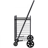 VEVOR Shopping Cart, Folding Grocery Utility Cart with Swivel Wheels, 90 LBS Large Load Capacity, Heavy Duty Rolling Laundry Basket Butler for Laundry, Shopping, Camping, Grocery, Luggage, Black