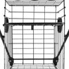VEVOR Shopping Cart, Folding Grocery Utility Cart with Dual Baskets, Waterproof Liner & Wheels, 100 LBS Large Load Capacity, Heavy Duty Laundry Basket for Laundry, Shopping, Camping, Grocery, Luggage