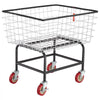 VEVOR Wire Laundry Cart, 2.8Bushel Wire Laundry Basket with Wheels, 26.7''x21.7''x26.4'' Commercial Wire Laundry Basket Cart, Steel Frame with Chrome Finish, 4" Casters, Wire Basket Cart for Laundry
