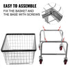 VEVOR Wire Laundry Cart, 2.8Bushel Wire Laundry Basket with Wheels, 26.7''x21.7''x26.4'' Commercial Wire Laundry Basket Cart, Steel Frame with Chrome Finish, 4" Casters, Wire Basket Cart for Laundry