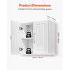 VEVOR Laundry Room Wall Cabinet, 2-Tier Wall Mounted Hanging Cabinet with Adjustable Shelf, Cupboard Storage with 2 Doors, for Kitchen, Bathroom, Laundry, 11.8 x 23.6 x 23.6 in (D x W x H), White