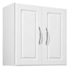VEVOR Laundry Room Wall Cabinet, 2-Tier Wall Mounted Hanging Cabinet with Adjustable Shelf, Cupboard Storage with 2 Doors, for Kitchen, Bathroom, Laundry, 11.8 x 23.6 x 23.6 in (D x W x H), White