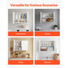 VEVOR Laundry Room Wall Cabinet, 2-Tier Wall Mounted Hanging Cabinet with Adjustable Shelf, 32 in Cupboard Storage with 2 Doors, for Bathroom, Kitchen, Laundry, 16 x 32 x 24 in (D x W x H), White