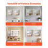 VEVOR Laundry Room Wall Cabinet, 2-Tier Wall Mounted Cabinet with Adjustable Shelf, Cupboard Storage with 4 Doors, for Kitchen, Bathroom, Laundry, Set of 2, Each 12 x 24 x 24 in (D x W x H), White