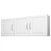 VEVOR Laundry Room Wall Cabinet, 2-Tier Wall Mounted Hanging Cabinet with Adjustable Shelf, Cupboard Storage with 3 Doors, for Kitchen, Bathroom, Laundry, 12.44 x 54 x 20.31 in (D x W x H), White