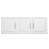 VEVOR Laundry Room Wall Cabinet, 2-Tier Wall Mounted Hanging Cabinet with Adjustable Shelf, Cupboard Storage with 3 Doors, for Kitchen, Bathroom, Laundry, 12.44 x 54 x 20.31 in (D x W x H), White